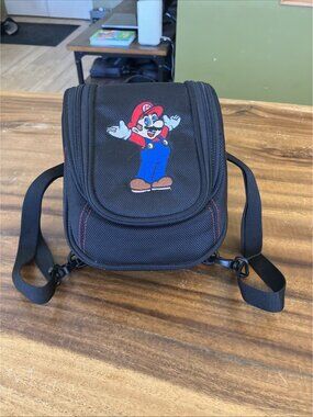 Nintendo DS 3DS Super Mario Travel Case W/Internal Storage & Backpack Straps